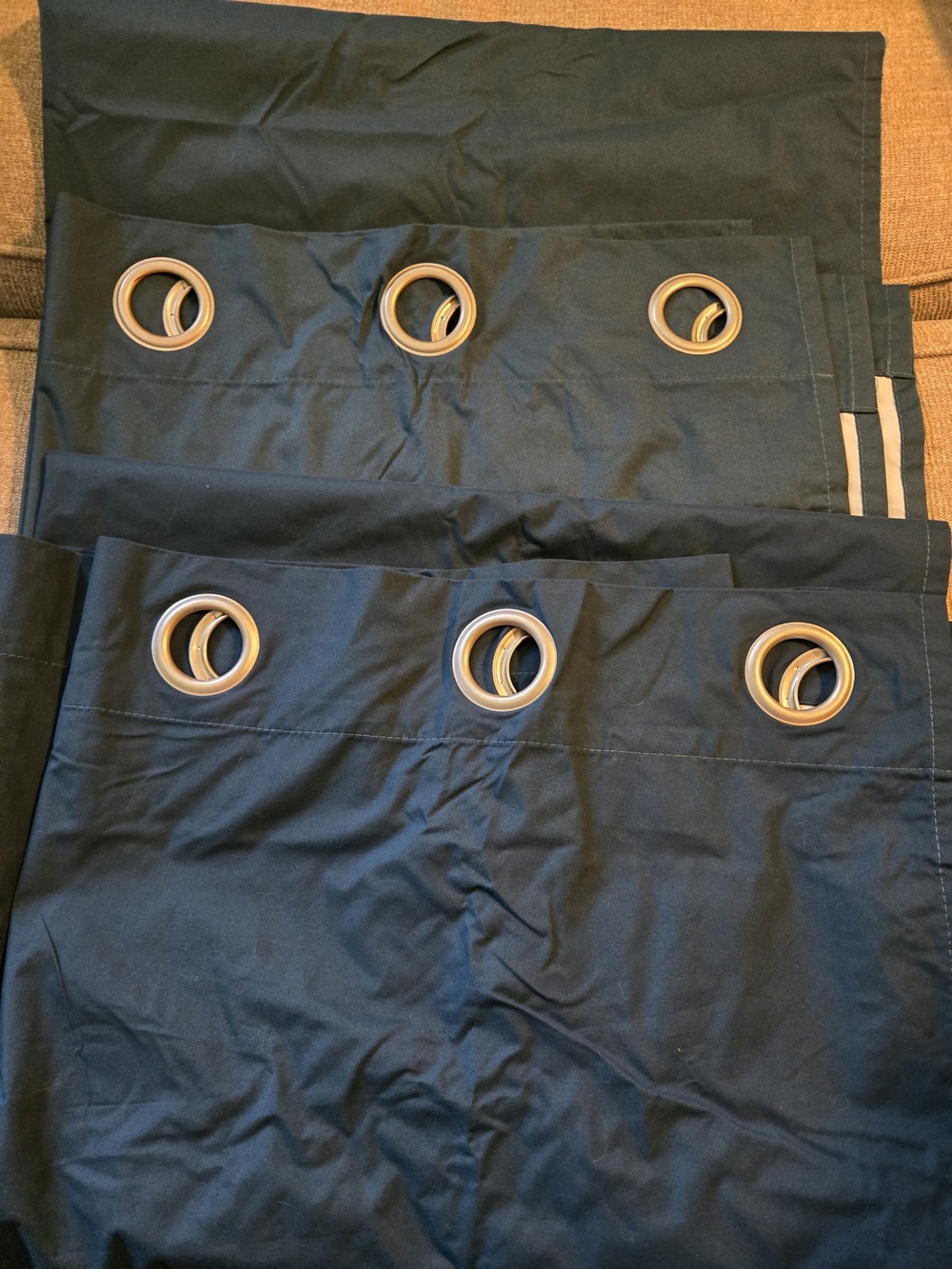 Sun Zero Cyrus Energy Saving Dark Teal Grommet Top Blackout Curtain Panels (2) - Picture 5 of 8